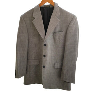 VTG Gianfranco Ruffini Italy Men’s 42R Wool Houndstooth Blazer Jacket Sport Coat